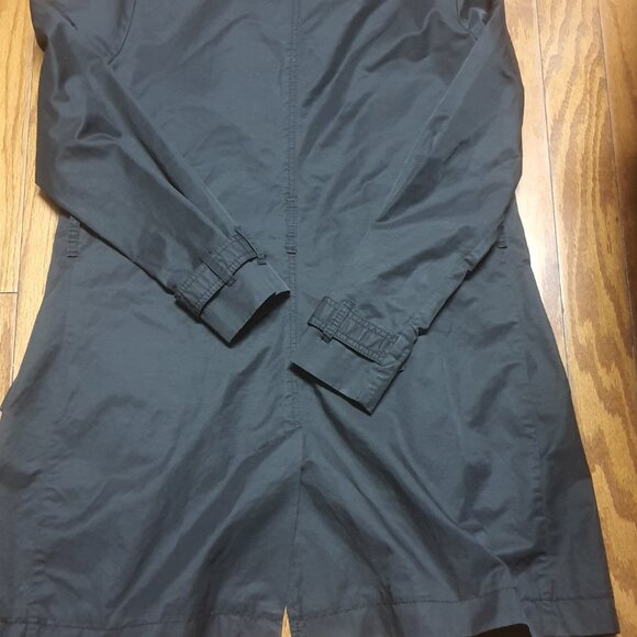 Gap Black Button Zip Up Women's Matrix Style Trench Coat Jacket - Picture 4 of 6